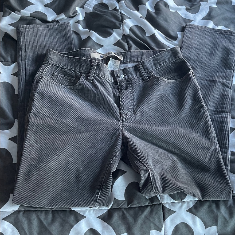 GAP Slim Fit Corduroy Pants - Charcoal